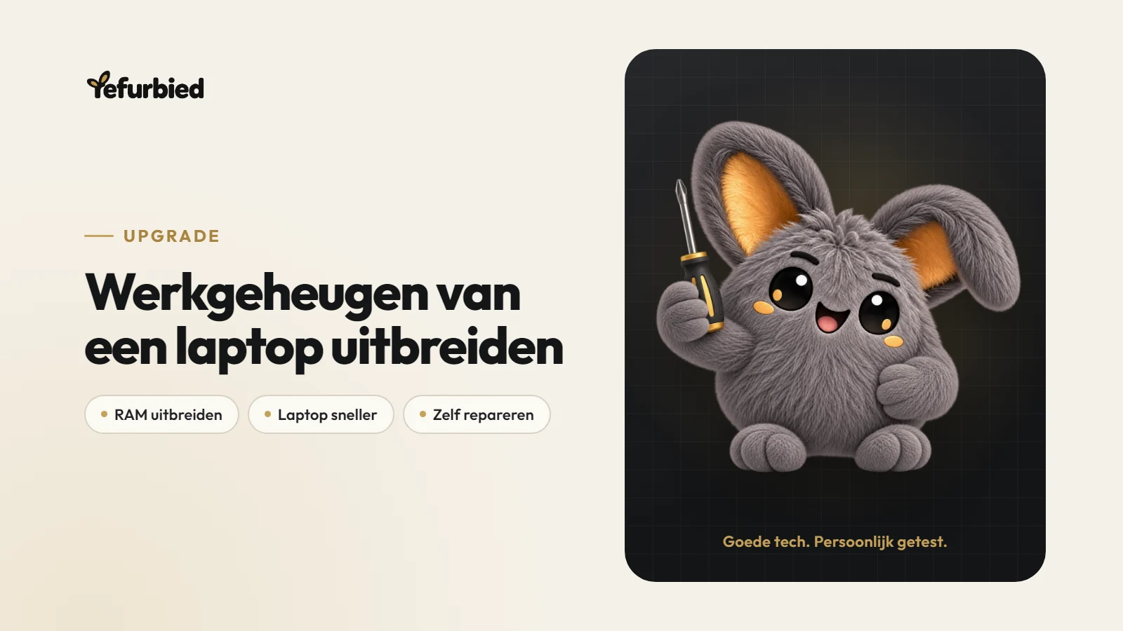 Werkgeheugen uitbreiden in je laptop